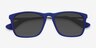 Bogota Matte Blue AcetateSunglass Frames from EyeBuyDirect, Closed View