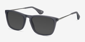 Bogota - Rectangle Matte Gray Frame Sunglasses For Men | Eyebuydirect