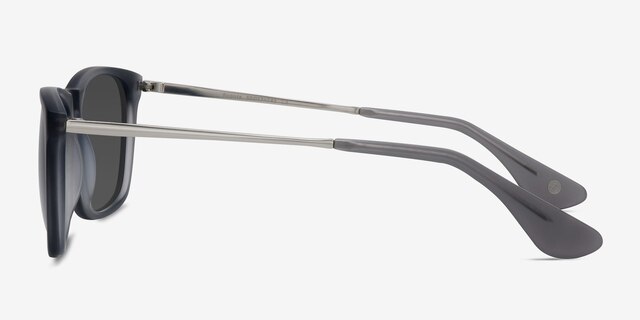 Bogota Matte Gray Acetate-metalSunglass Frames from EyeBuyDirect, Side View