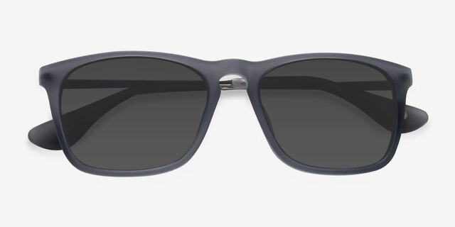 Bogota Matte Gray Acetate-metalSunglass Frames from EyeBuyDirect, Closed View