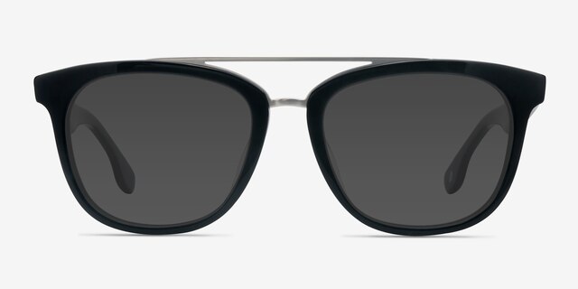 Crown Black AcetateSunglass Frames from EyeBuyDirect, Front View