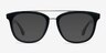 Crown Black AcetateSunglass Frames from EyeBuyDirect, Front View