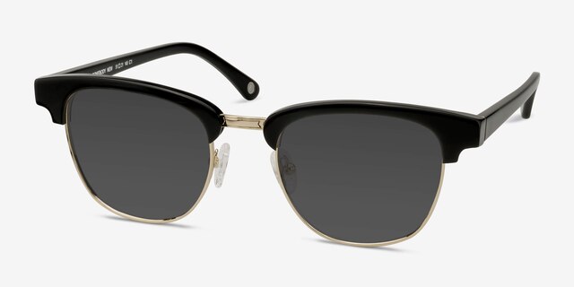 Somebody New Black Acetate-metalSunglass Frames from EyeBuyDirect, Angle View