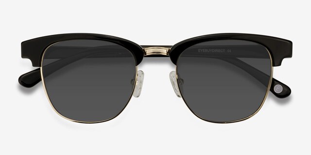 Somebody New Black Acetate-metalSunglass Frames from EyeBuyDirect, Closed View