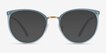 Crush Frosted Blue Acetate, MetalSunglass Frames from EyeBuyDirect, Front View