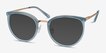 Crush Frosted Blue Acetate, MetalSunglass Frames from EyeBuyDirect, Angle View