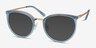Crush Frosted Blue Acetate-metalSoleil de Lunette de vue d'EyeBuyDirect, Vue d'Angle