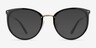 Crush Black Acetate-metalSunglass Frames from EyeBuyDirect, Front View