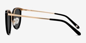 Crush Noir Acetate-metal Soleil de Lunette de vue d'EyeBuyDirect, Vue de Côté