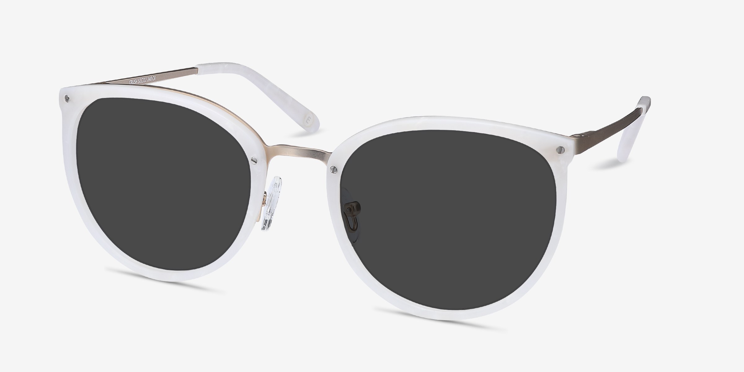 CRUSH Brand Optics White Large Statement Sunglasses NWT FORK Eyewear | Crush Sunglasses - Oval Cat-Eye Design & Bold  main image 2