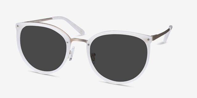 Crush Ivory Acetate-metalSoleil de Lunette de vue d'EyeBuyDirect, Vue d'Angle
