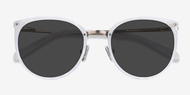 Crush Ivory Acetate-metalSoleil de Lunette de vue d'EyeBuyDirect, Vue Rapprochée