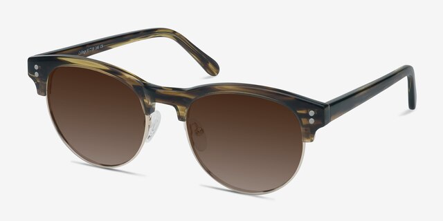 College Brown AcetateSunglass Frames from EyeBuyDirect, Angle View