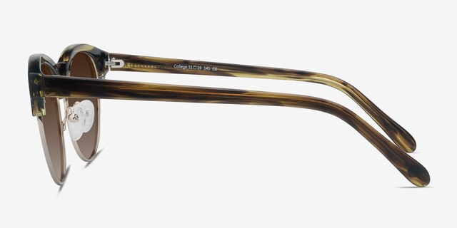 College Brown AcetateSunglass Frames from EyeBuyDirect, Side View