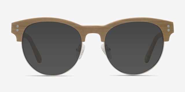 College Jaune Wood-textureSoleil de Lunette de vue d'EyeBuyDirect, Vue de Face