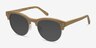College Jaune Wood-textureSoleil de Lunette de vue d'EyeBuyDirect, Vue d'Angle