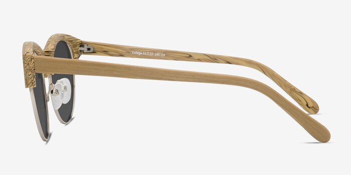 College Jaune Wood-texture Soleil de Lunette de vue d'EyeBuyDirect
