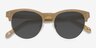 College Jaune Wood-textureSoleil de Lunette de vue d'EyeBuyDirect, Vue Rapprochée