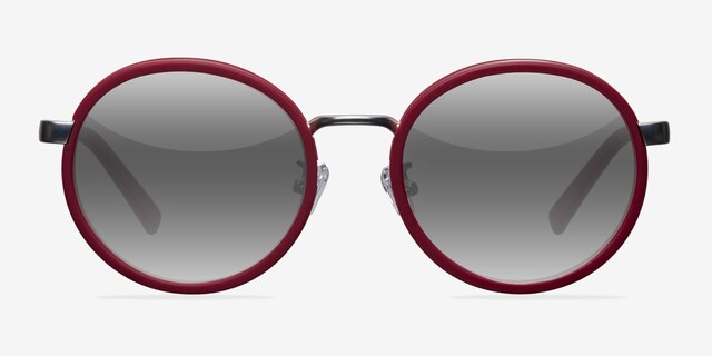 Lady Bird Matte Red AcetateSunglass Frames from EyeBuyDirect, Front View