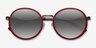 Lady Bird Matte Red AcetateSunglass Frames from EyeBuyDirect, Closed View