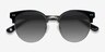 Silicate Black AcetateSunglass Frames from EyeBuyDirect, Closed View
