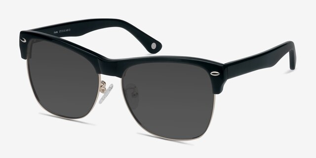 Ferris Black AcetateSunglass Frames from EyeBuyDirect, Angle View