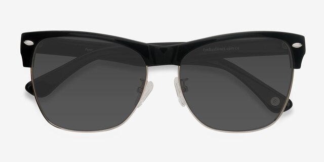 Ferris Black AcetateSunglass Frames from EyeBuyDirect, Closed View
