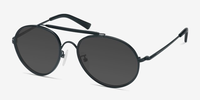 Nairobi Black AcetateSunglass Frames from EyeBuyDirect, Angle View