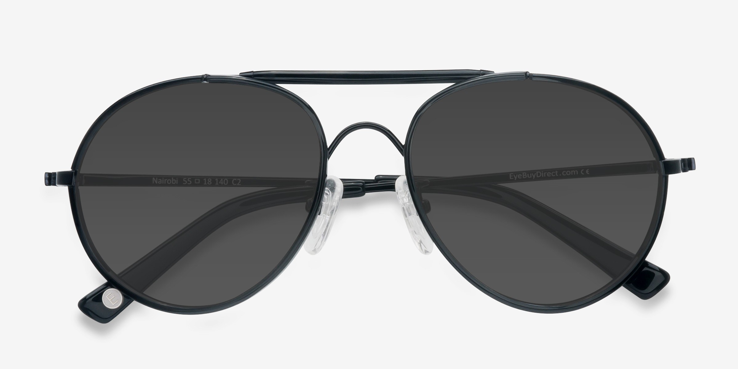 Nairobi Aviator Black Frame Prescription Sunglasses Eyebuydirect