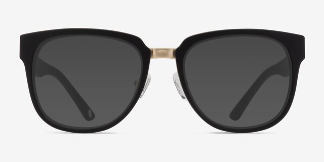 Haute Couture Matte Black Acetate-metalSunglass Frames from EyeBuyDirect, Front View