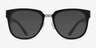 Haute Couture Matte Black Acetate-metalSunglass Frames from EyeBuyDirect, Front View