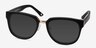 Haute Couture Matte Black Acetate-metalSunglass Frames from EyeBuyDirect, Angle View