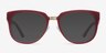 Haute Couture Dark Red AcétateSoleil de Lunette de vue d'EyeBuyDirect, Vue de Face