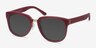 Haute Couture Dark Red AcétateSoleil de Lunette de vue d'EyeBuyDirect, Vue d'Angle
