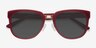Haute Couture Dark Red AcétateSoleil de Lunette de vue d'EyeBuyDirect, Vue Rapprochée