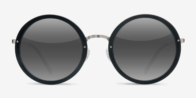 Well Black AcetateSunglass Frames from EyeBuyDirect, Front View
