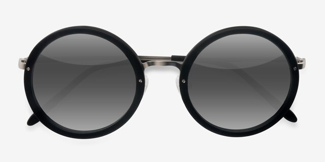 Well Black AcetateSunglass Frames from EyeBuyDirect, Closed View