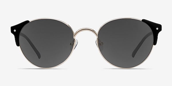 Miaou Golden Black Plastic-metal Sunglass Frames