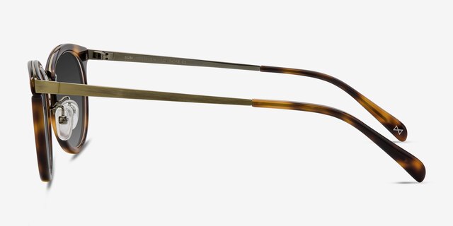 Sun Nostalgia Caramel Acetate-metalSoleil de Lunette de vue d'EyeBuyDirect, Vue de Côté
