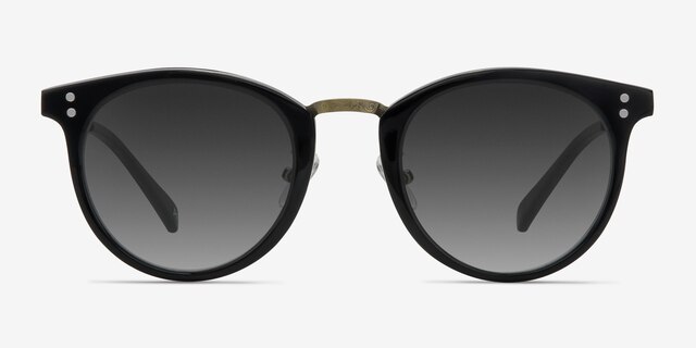 Sun Nostalgia Charcoal AcetateSunglass Frames from EyeBuyDirect, Front View