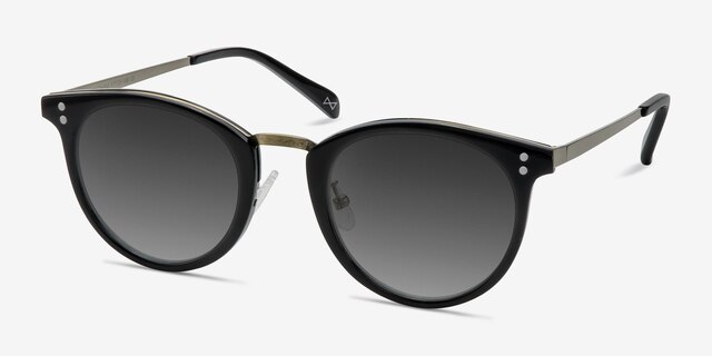 Sun Nostalgia Charcoal AcetateSunglass Frames from EyeBuyDirect, Angle View