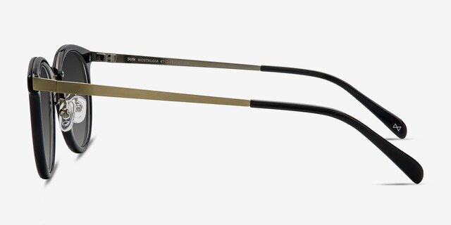 Sun Nostalgia Charcoal AcetateSunglass Frames from EyeBuyDirect, Side View