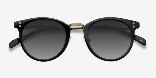 Sun Nostalgia Charcoal AcetateSunglass Frames from EyeBuyDirect, Closed View