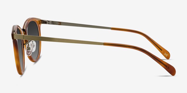 Sun Nostalgia Cinnamon Acetate-metalSunglass Frames from EyeBuyDirect, Side View