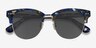 Swift Blue Mosaic AcetateSunglass Frames from EyeBuyDirect, Closed View