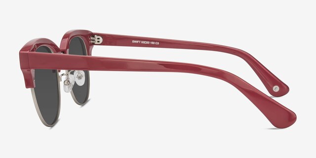 Swift Red AcetateSunglass Frames from EyeBuyDirect, Side View
