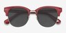 Swift Red AcetateSunglass Frames from EyeBuyDirect, Closed View