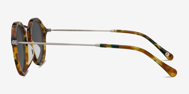 Atmos Green Floral AcetateSunglass Frames from EyeBuyDirect, Side View