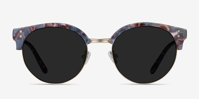 Samba Floral Gold Plastic-metalSunglass Frames from EyeBuyDirect, Front View