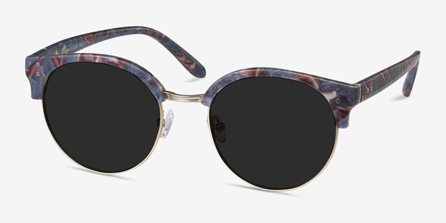 Samba Floral Gold Plastic-metalSunglass Frames from EyeBuyDirect, Angle View